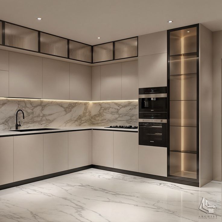 مطبخ ألومنيوم كلاسيكي أنيق - تصميم تقليدي بلمسة عصرية - صيانة مطابخ الكويت